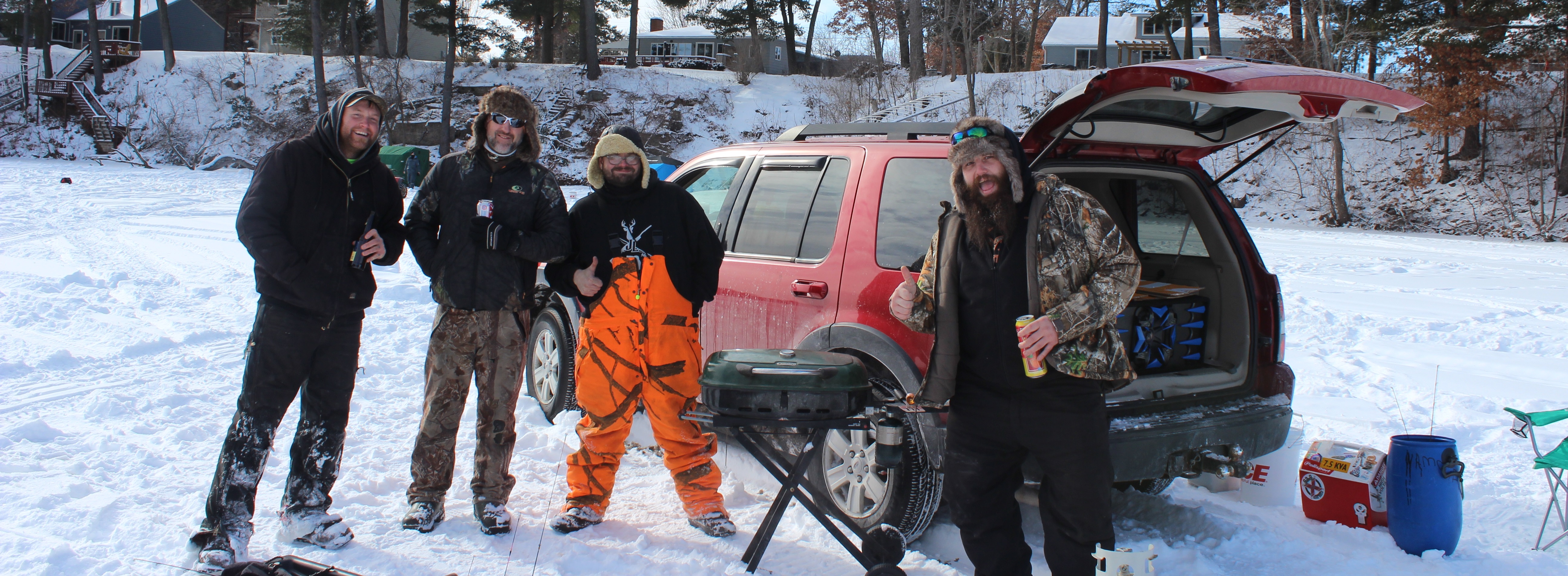 Ice fishermen on the ice